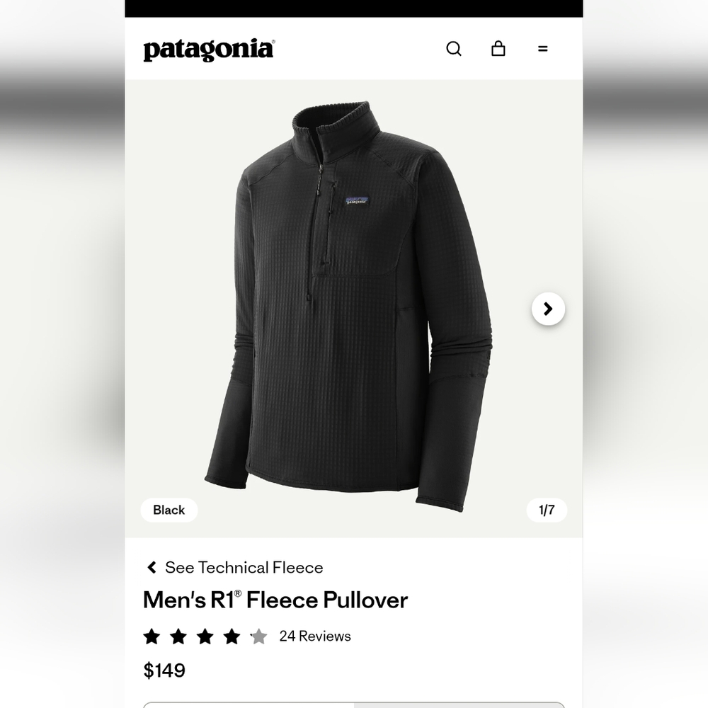 Patagonia Men's R1 Fleece Pullover